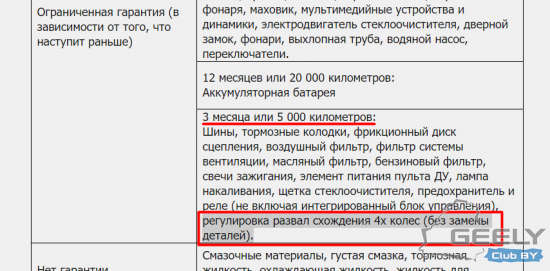 warranty.png (87.53 КБ) 57481 просмотр Скриншот страницы сайта белджи.<br />Условие распространяется на следующие модели - Geely ATLAS NL-3, EMGRAND X7 NL-4, EMGRAND 7 FE3-JC, GEELY GE (KC-2), COOLRAY SX-11
